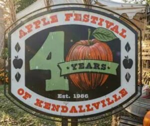 Kendalville Apple Festival promotion. Links to About page